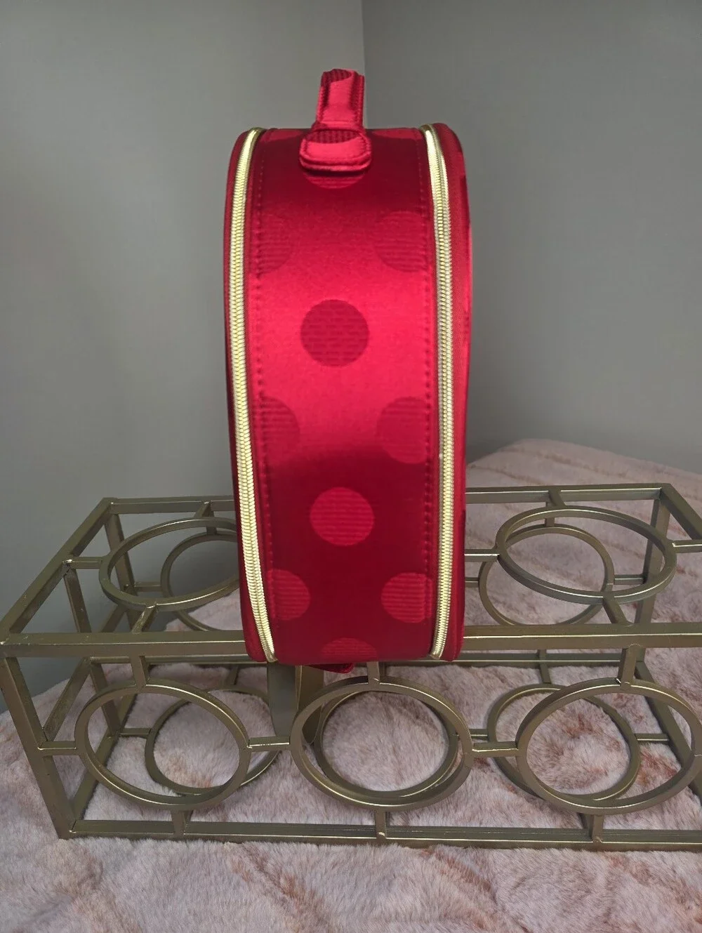 Estee Lauder Red Polka Dot Cosmetic Case